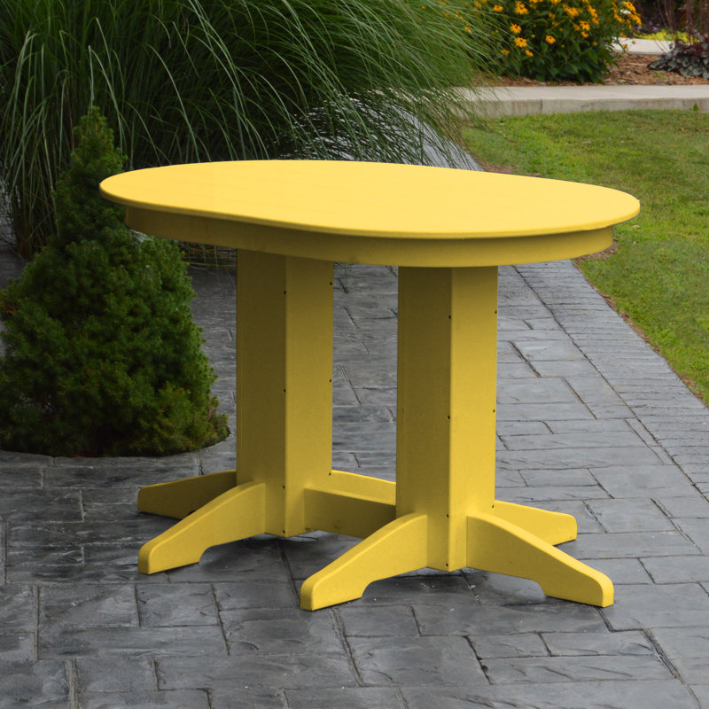 Table de salle à manger Nettie, Jaune citron, l 33 po x L 48 po x H 33 po