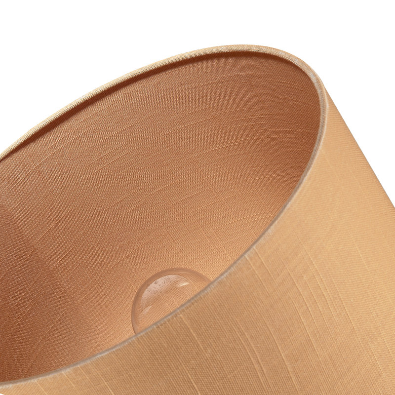 20cm H Fabric Drum Lamp Shade ( Slip-On ), Apricot