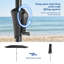 Parasol de patio à double face 10 x 6,5 pi, parapluie de marché simple avec cadre en métal robuste à 6 nervures-715834481