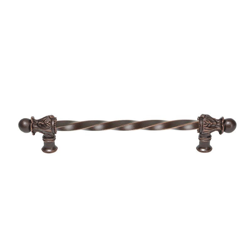 Acanthe avec barre à torsion de 3/8 po, style roman, 9", Bronze frotté à l'huile
