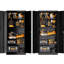 Armoire de rangement de bureau 71,85 pouces en métal avec serrure, 4 tablettes, finition noire, tablettes réglables pour les outils et les dossiers, outil de garage polyvalent pour salle de classe haute, 3 systèmes de verrouillage-131254748