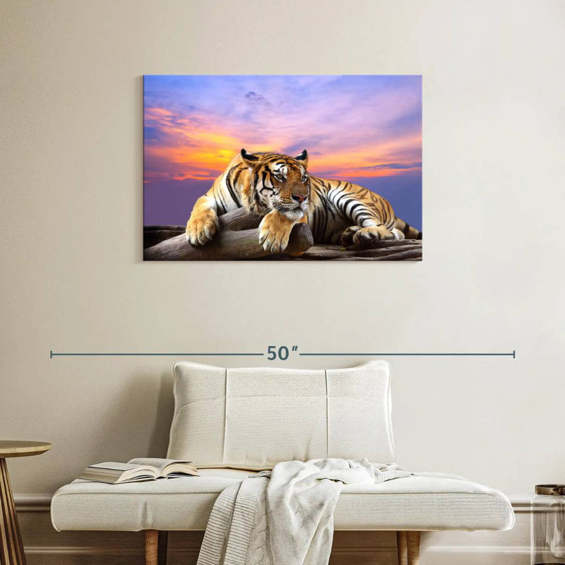 Lounging Tiger, 24" H x 36" W