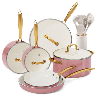 15-Piece Nonstick Oven Safe Ceramic Cookware Set