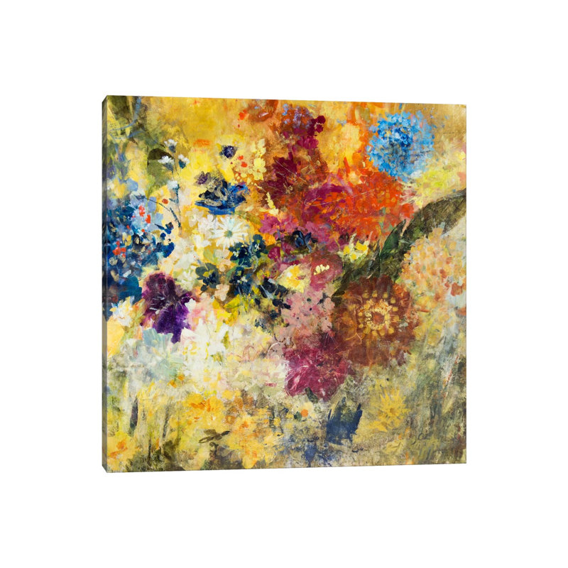 Untethered Bouqet by Julian Spencer - Painting on Canvas, 66.04 cm H x 66.04 cm W x 1.91 cm D, Wrapped Canvas