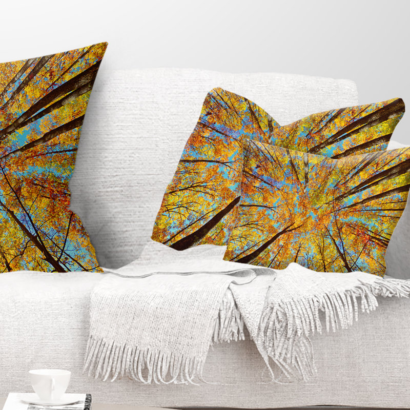 Coussin Tree Tops in Autumn Forest