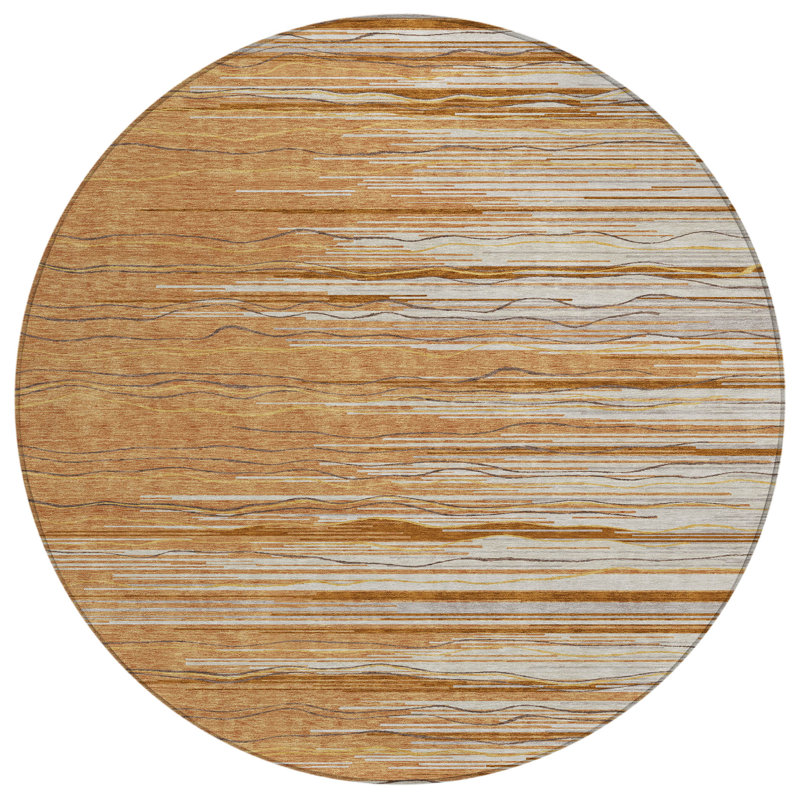 Ayra Orange Washable Indoor-Outdoor Rug - , 2'6" x 3'10"