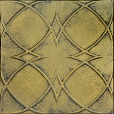 Circles and Stars 1.6 ft. x 1.6 ft. Polystyrene Glue-up Ceiling Tile