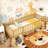 Twin Size Solid Wood Floor Bed for Toddler Bed Transition With Fence And Door Included-670154456