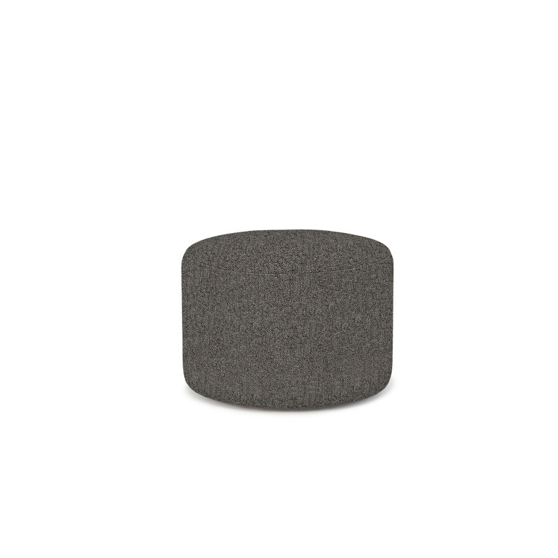 Vera Upholstered Ottoman, Salt/Pepper Polyester