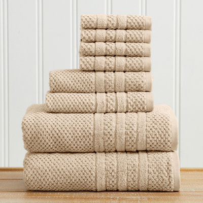 100% Cotton Checkered Bath Towel Set