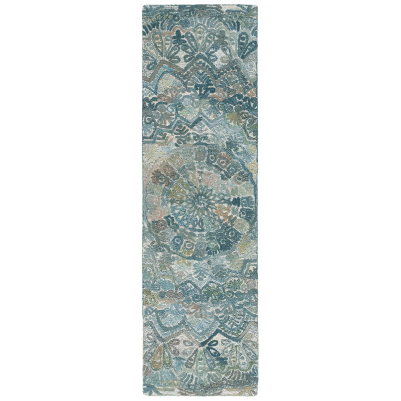 Loura Hand Tufted Performance Floral Rug, Runner 2'3" x 8'