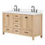 Coiffeuse Cambridge en blanc avec comptoir en quartz blanc avec lavabo-1599923096