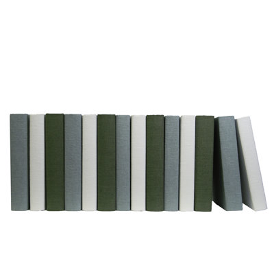 Livres décoratifs - livres enveloppés de lierre crème - livres verts au pied