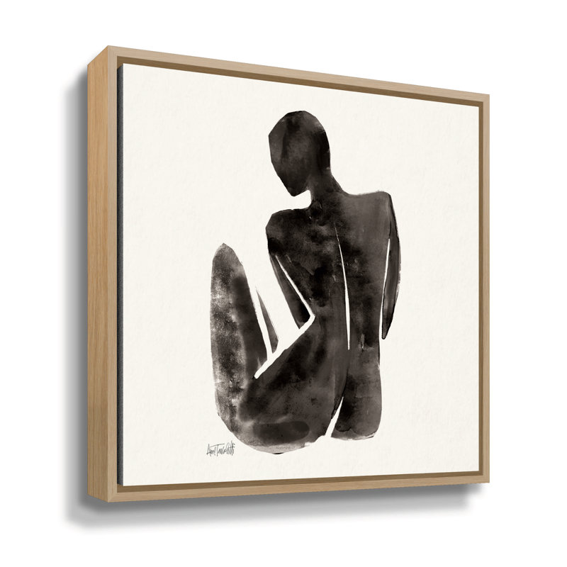 «Neutral Nudes II Sq» par Anne Tavoletti, H 24 po x l 24 po x P 2 po, Cadre naturel flottant