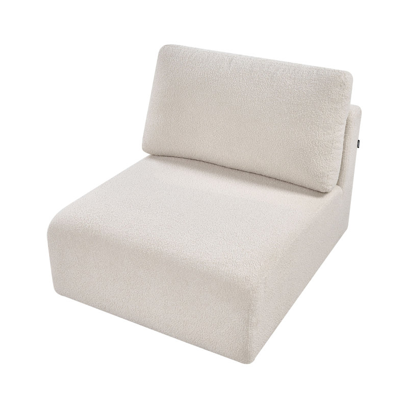 Beyza 1 Seater Seating Component, Off White Boucle