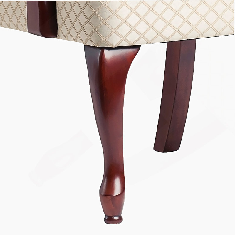 Fauteuil à col-de-cygne rouge, Beige