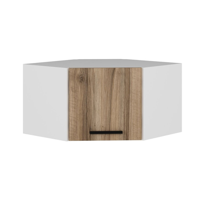 Wesa Modern Wall Cabinet, White & Gold, 29.1 x 17.7 x 21.3 inches | 100% Melamine Coated Particle Board, Thickness: 0.7 inches | Wall-Mountable Design, Multiple Shelves, Stylish Storage Solution for Any Room