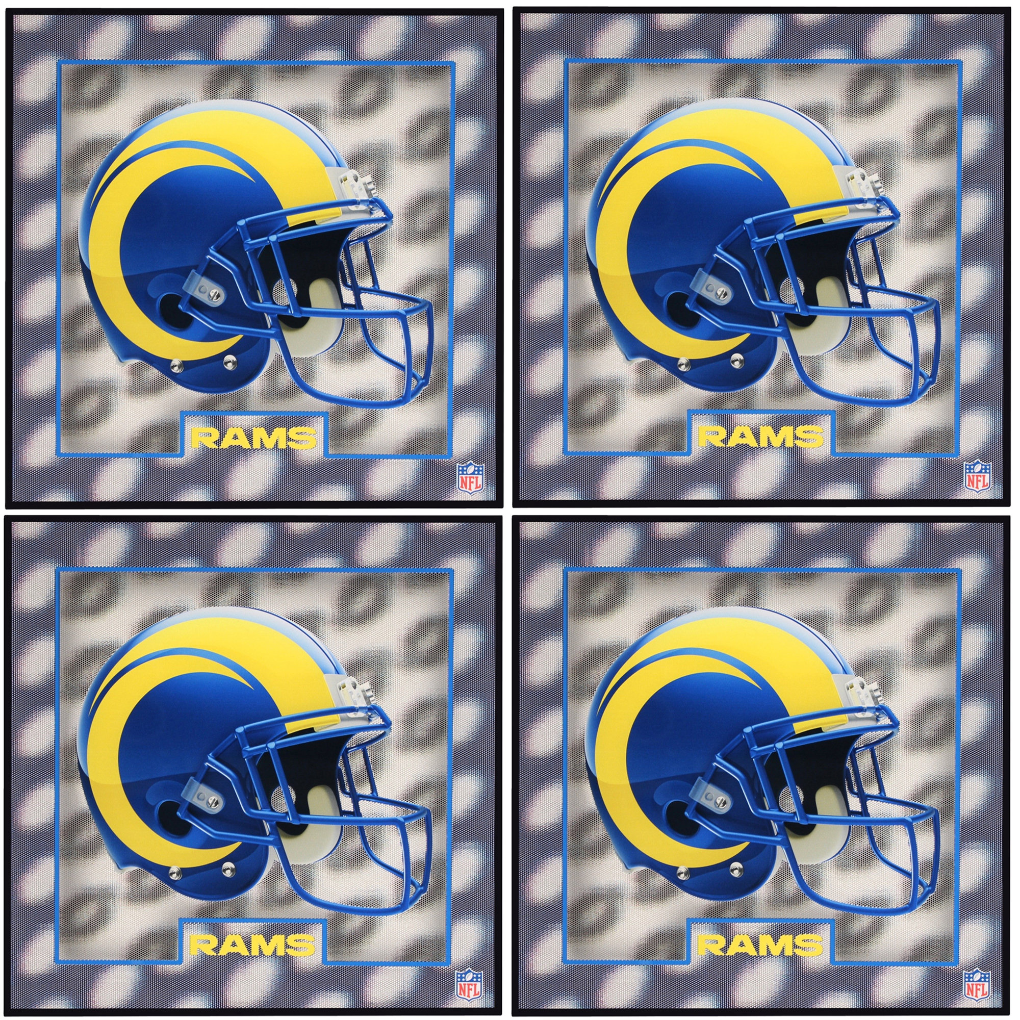 Tridelix Los Angeles Rams Helmet Holographic Effect Coaster | Wayfair