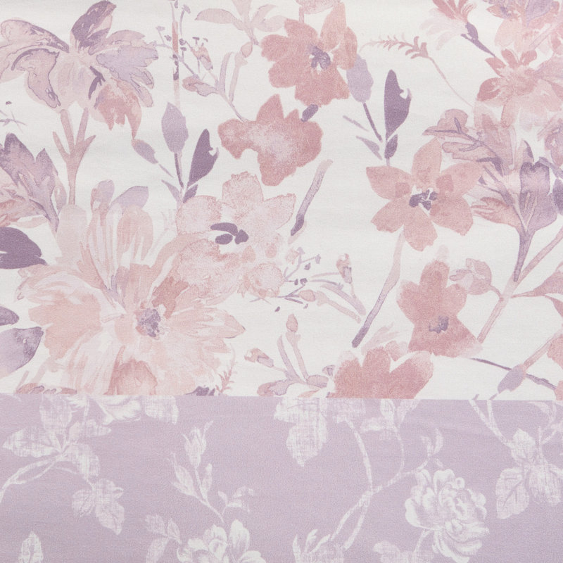 2 pièces pour lit simple / simple TG en microfibre à motif cachemire floral, comprend 2 taies décoratives, douce et romantique, - étiquetée, motif cachemire lavable à la machine, attaches intérieures, rose,