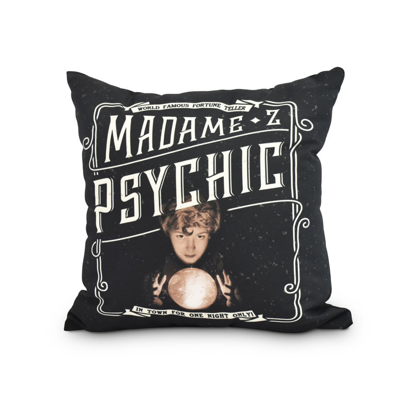 Housse et insert de coussin carré Witches Brew, Blanc / Noir, 16 po x 16 po