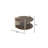 Calderon Modern Coffee Table with Walnut and Travertine Finish, 27.6 x 17.7 x 27.6 inches | 100% Melamine Coated Chipboard, Stylish Marble Design | Disassembled for Easy Assembly, Perfect for Contemporary Living Rooms-123122328