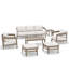 Ensemble de conversation en aluminium pour 5 personnes avec repose-pieds et coussins Harmonti-430717418