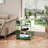 Acrylic Record Player Table with Storage Shelf, Clear Side Table Nightstand-474668731-530379834