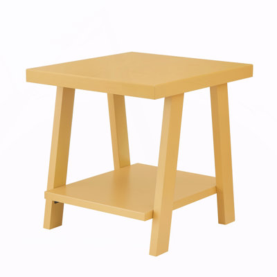Contemporary Wood Shelf End Table