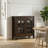 Warm Shaker 32"W Solid Wood Transitional Low Storage Cabinet with Tempered Glass Doors and Adjustable Shelves-638212113