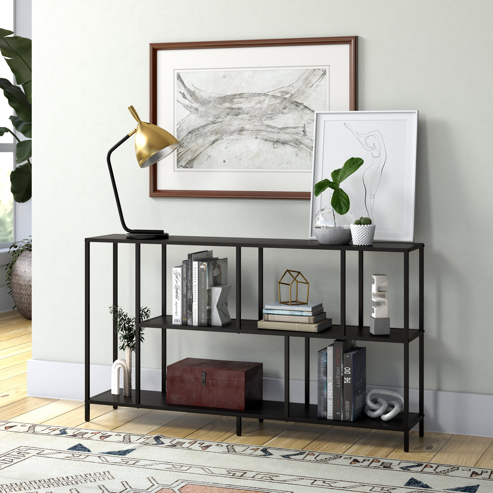 Level 52'' Console Table, Blackened Bronze