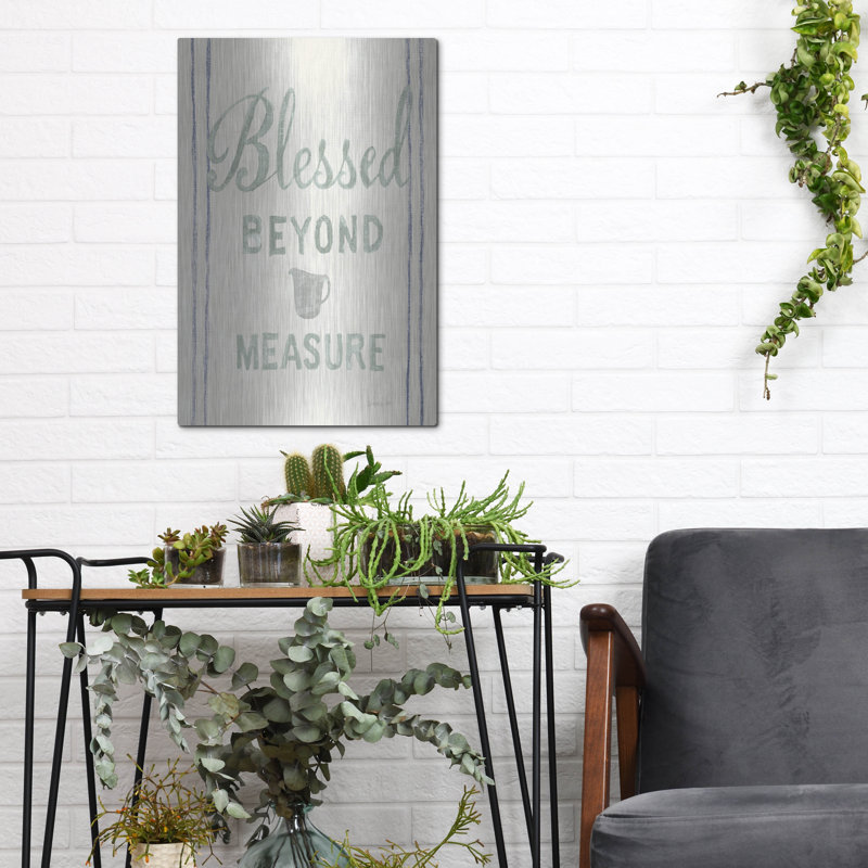 Art mural en métal Trinx «Floursack Kitchen 6 Seafoam Vertical» par Danhui Nai, H 16 po x l 16 po