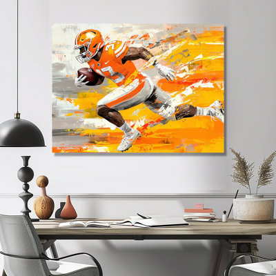 Football Touchdown Dance I - Sports Metal Wall Art Decor, Football Metal Print
