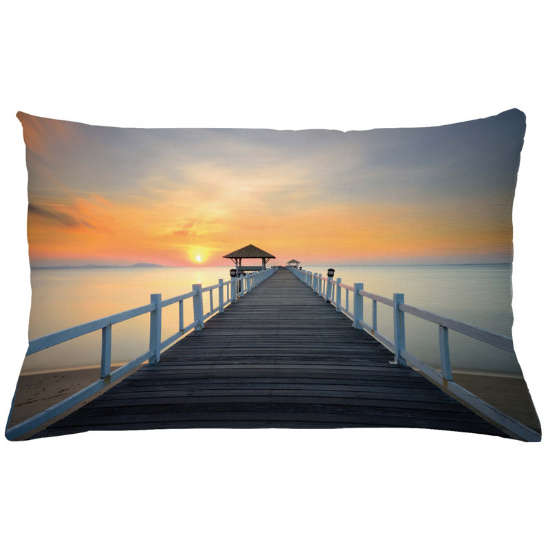 Housse de coussin lombaire intérieur/extérieur nautique, 16 po x 26 po