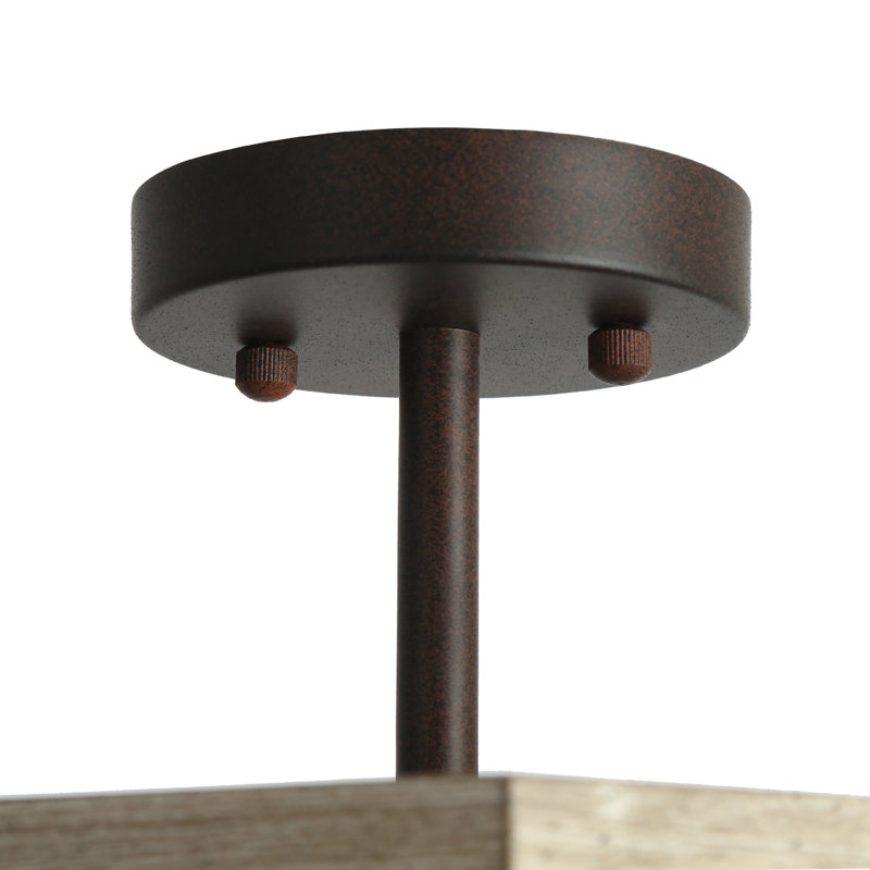 Luther Wood Semi Flush Mount