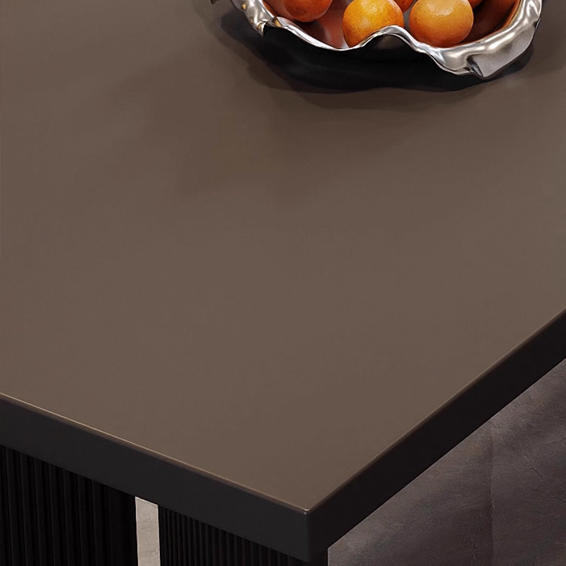 Table de salle à manger noire, H 29,53 po x L 55,12 po x l 31,5 po
