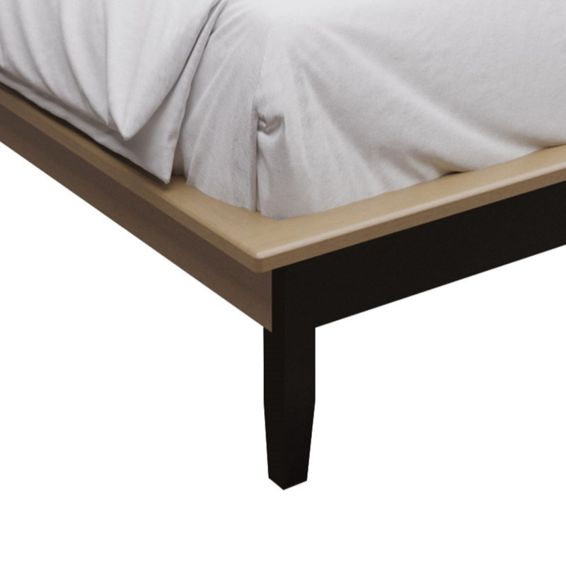 Lit plateforme tapissier Keven, Double