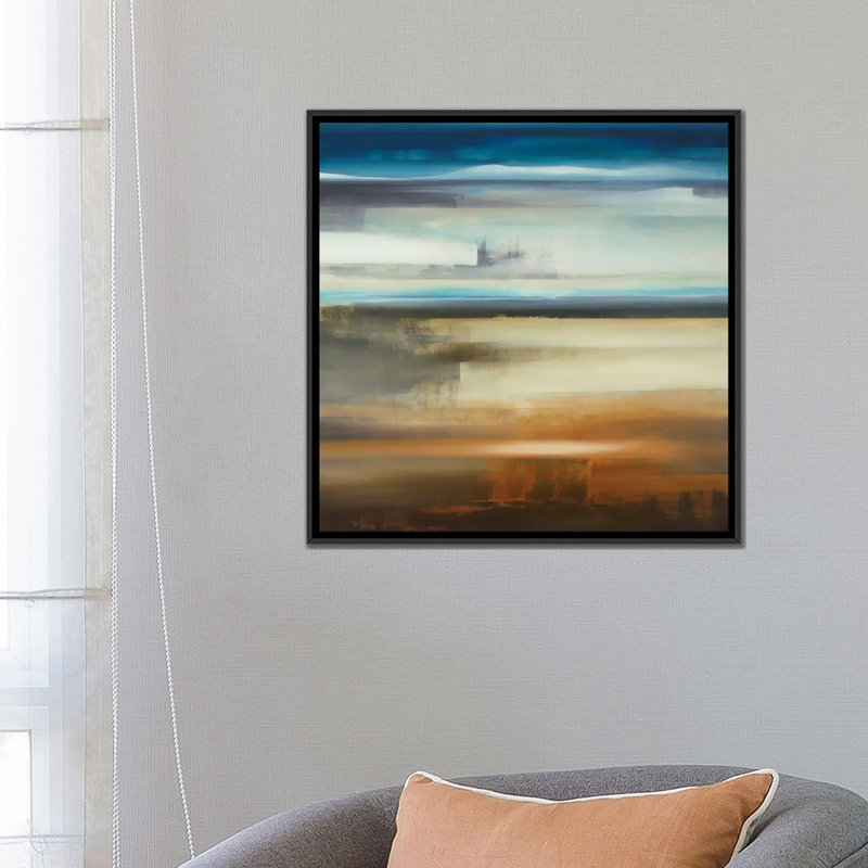 «Scape 200», impression sur toile, H 18 po x l 18 po x P 1,5 po, Toile encadrée noire, Pas de tapis
