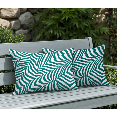 Coussin intérieur / extérieur à imprimé zébré Lola