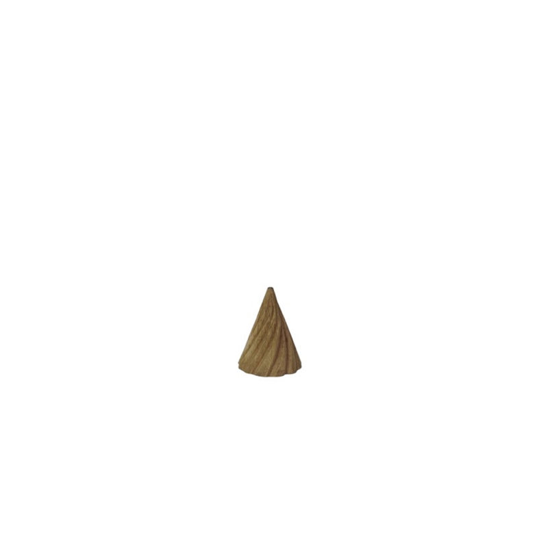 Mini Christmas Tree w/Wavy Pattern Light Natural H 3.1" & Dia 5.6"