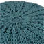 Shelby - Pouf rond tricoté à la main - Bleu sarcelle