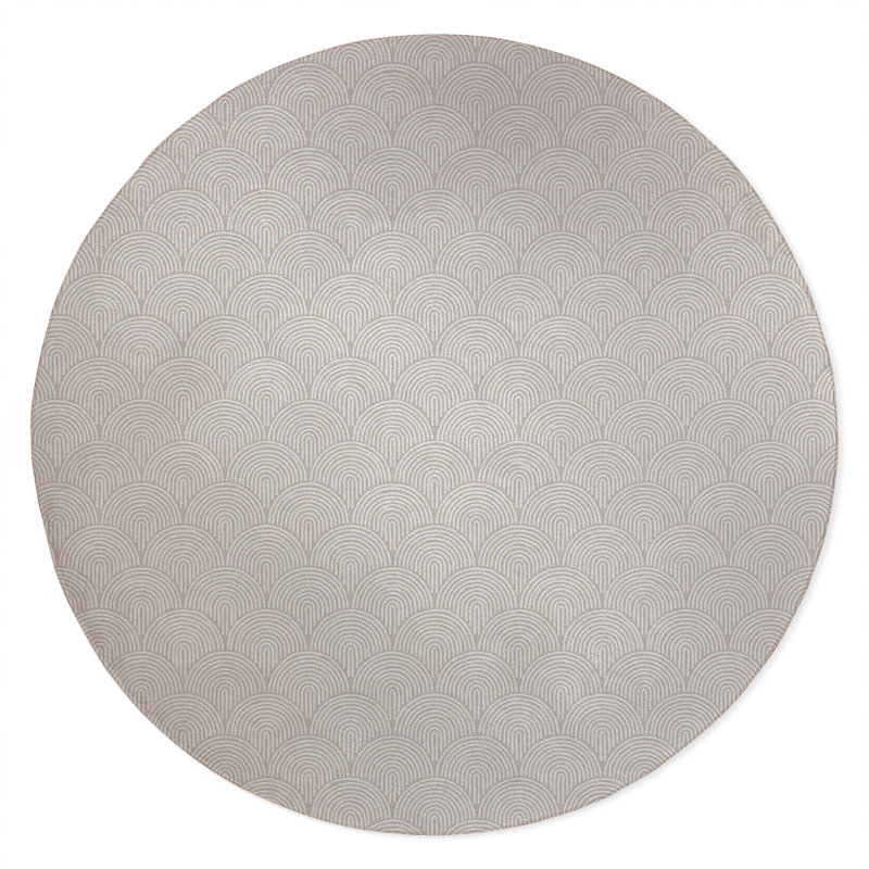 Rolling Humps Non-Slip Outdoor Rug, Round 5'