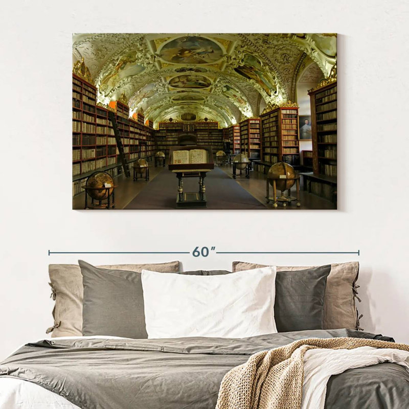 Old Library In Prague, 34" H x 51" W