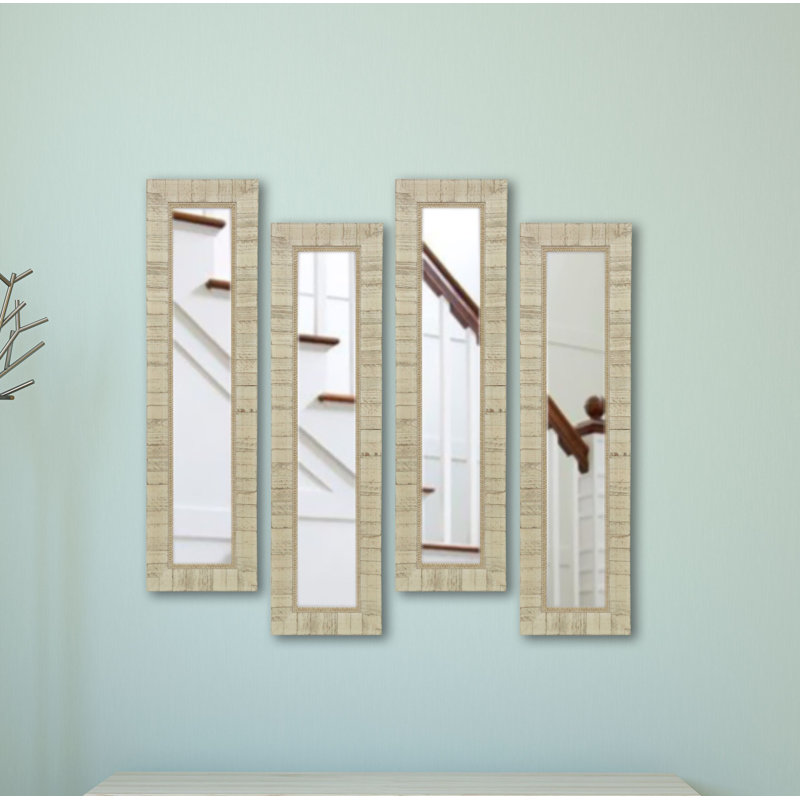 Wanneroo Wood Flat Wall Mirror, 28.5" H x 10.5" W