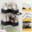 Lot de 2 organisateurs d'angle adhésifs sans perçage pour douche, avec porte-savon et 4 crochets, antirouille et faciles à installer