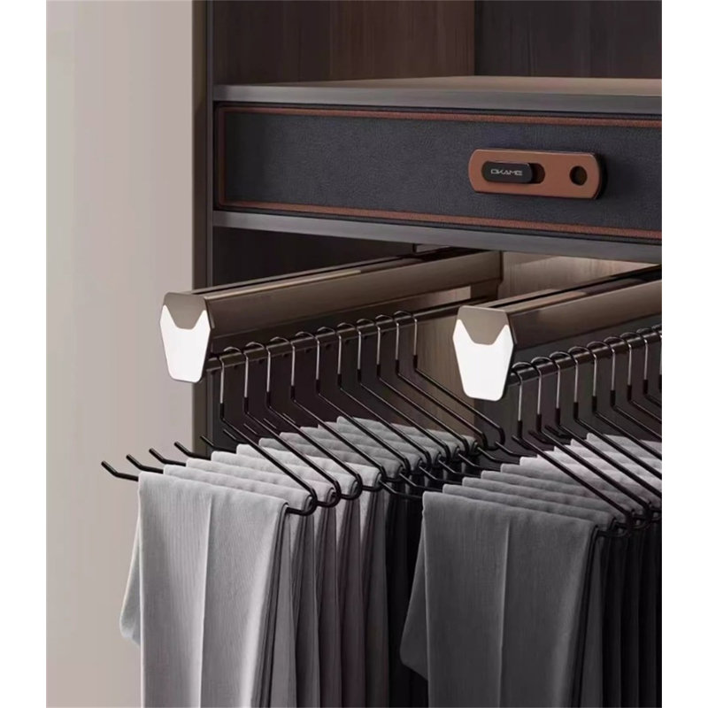 Extendable Trousers Rack With Slide Rail, 3.42" H x 2" W x 12" D