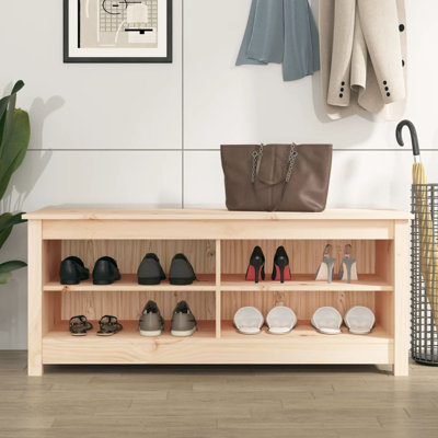 Solid Wood Shoe Storage Bench