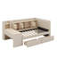 Twin Size Upholstered Daybed With Drawers, Shelves & Side Table-1031567314