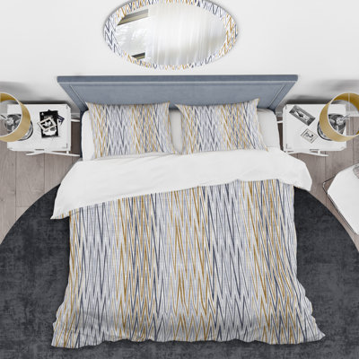 Ensemble de housse de couette en microfibre mauve / beige 3 pièces
