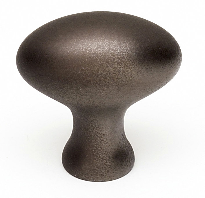 Oval Knob, Chocolate Bronze, 1.25" H x 0.75" W x 0.5" D