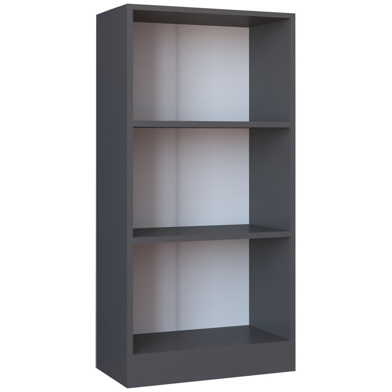 Athylene 114cm H Standard Bookcase, Anthracite, 114cm H x 56cm W x 30cm D